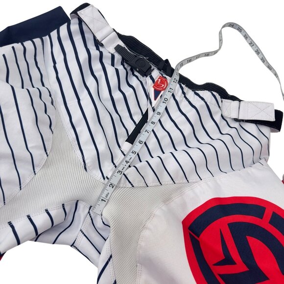 Moose Racing Qualifier Pants White/Red/Blue Mens SZ 44 Bike/Motocross Gear Adj - Picture 6 of 16